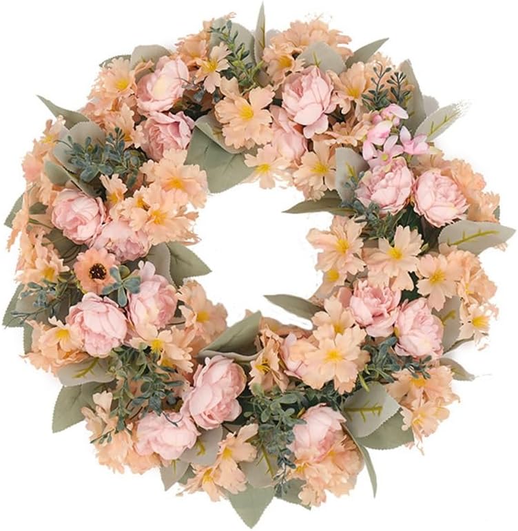 Flower Wreath Decoration for Home Living Room Suspended Ceiling Green Plant Artificial Flower Wreath