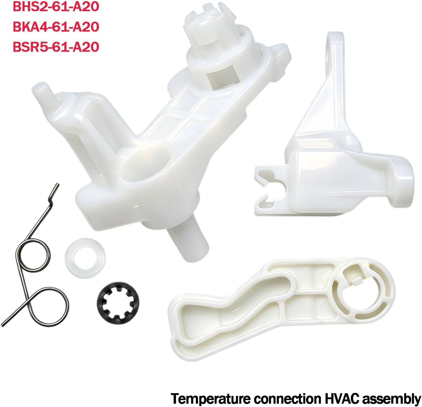 Temperature Link HVAC Assembly Compatible with 2014-2018 Mazda 3, Replaces BHS2-61-A20, BKA4-61-A20, BSR5-61-A20, Precise Climate Control Air Conditioning Heater Blend Door Linkage Repair Kit