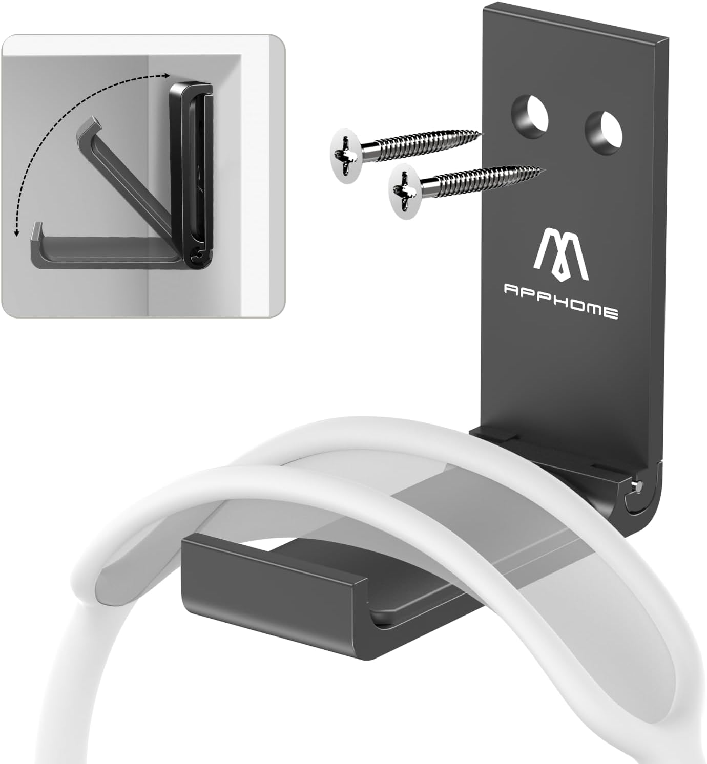 Foldable Headphone Stand Wall Mount