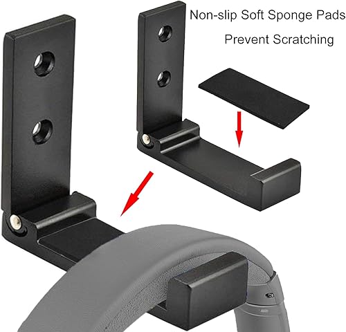 Miniatura 10 de Latomex Ganchos plegables para abrigos, ganchos de pared plegables para colgar de aleación de aluminio, colgador de ropa, auriculares, gancho para