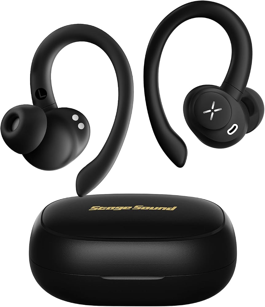 Fones de Ouvido Sem Fio Esportivos Bluetooth 5.4, Intra-auricular SportFree com Gancho, 30h de B em oferta
