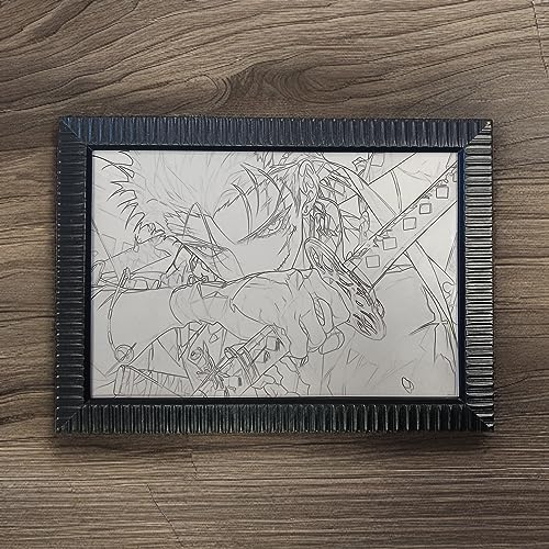 Image of One Piece Light Painting or RORONOA ZORO Poster || One Piece || Best Boys Gift | OHM DECOR (ZORO PIRATE HUNTER)