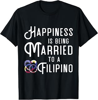 Philippines Flag Wedding Rings Heart Marriage Filipino T-Shirt