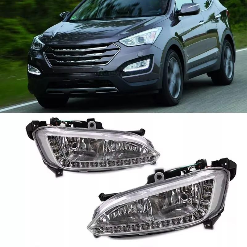 Luz antiniebla para Hyundai Santa Fe soluciona faro diurno LED fundido izq 2