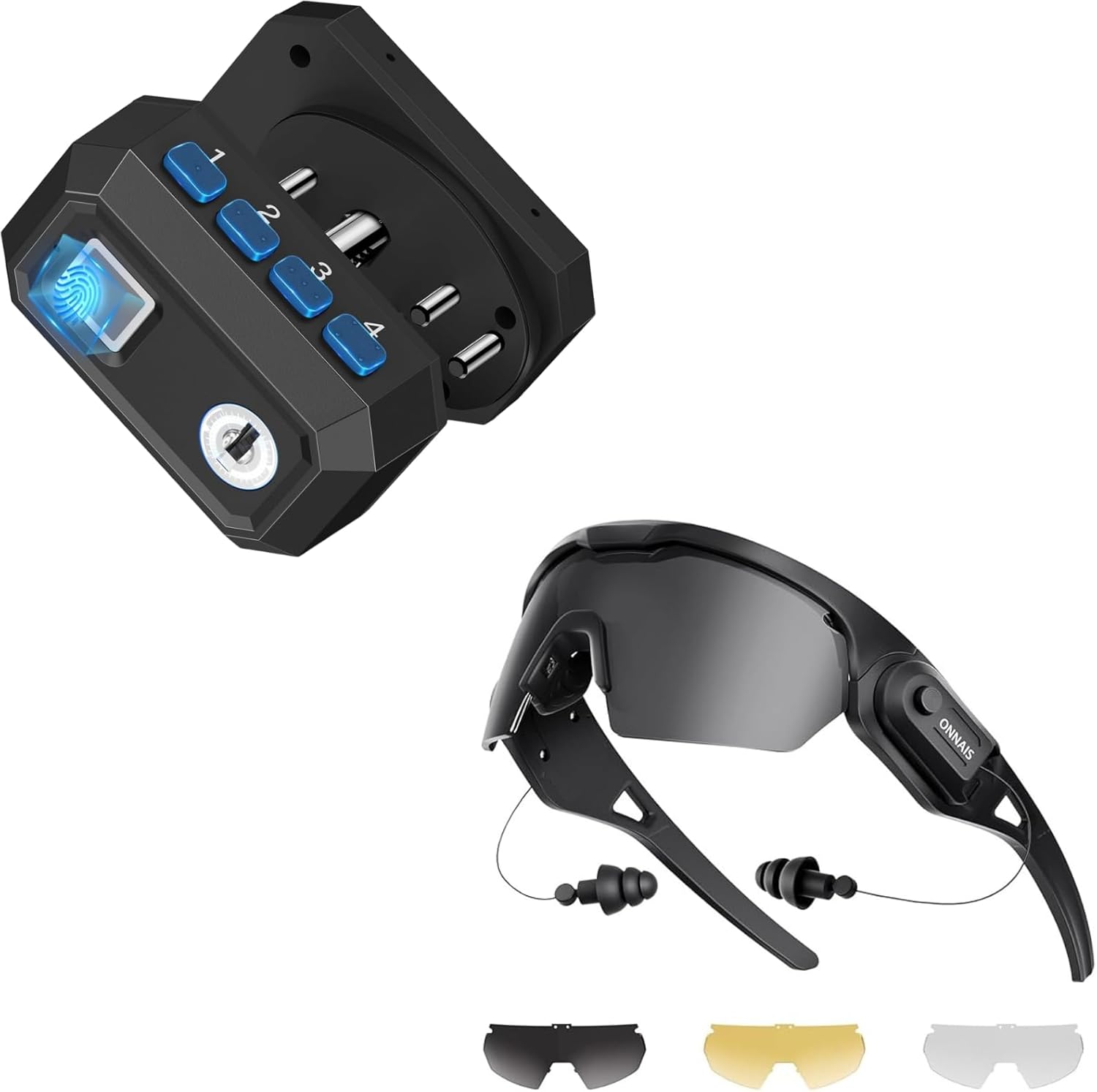 ONNAIS Safety Glasses Black & Trigger Lock