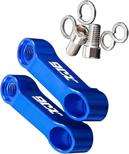 Vista 22 de TCHAU Mirrors Bracket 1 Pair Motorbike Rearview Mirror Risers Extenders Extension Adapters Bracket for XJ6 XJ 6 XJR 1200 1300 (Color : B Green)