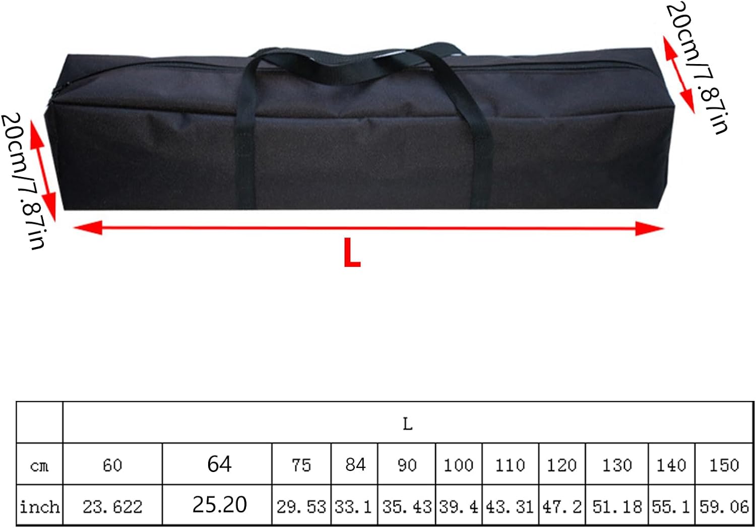 Tent Bag Storage Bag, Waterproof Tent Bag, Oxford Tent Poles Pack Bag Large Capacity Camping Poles Storage Bag, 75cm, As the Picture Shows image 4