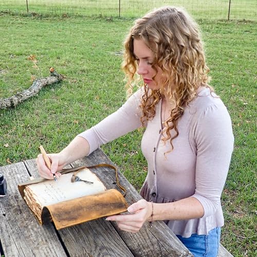 LEATHER VILLAGE Leather Bound Journal Key Lock, Distressed Brown 8x6. by LEATHER VILLAGE - Image 7