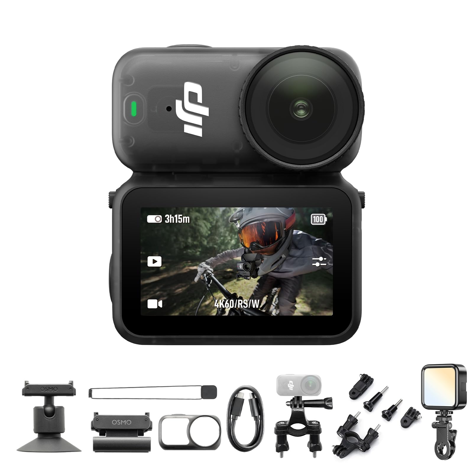 DJI Osmo Nano Combo Standard - Piccola fotocamera per vlog 4K/60fps con un sensore da 1/1,3″, video con ampio FOV di 143°, Registrazione di 200 minuti, Fotocamera magnetica POV (64 GB Bundle 1)