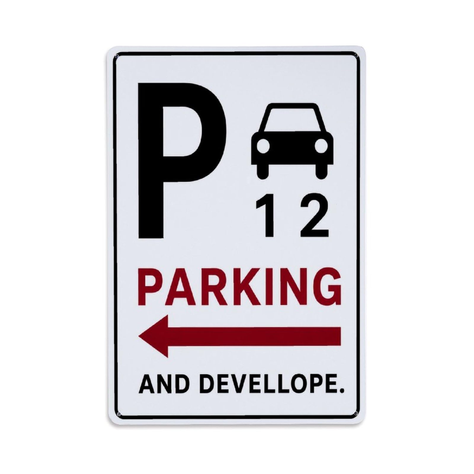 Ldfuieksufg Style Parking Direction Indicator Warning Metal Sign Vintage Aluminium Metal Sign, Retro Wall Decor For Home, Bar, Garage & Farmhouse 30X20cm