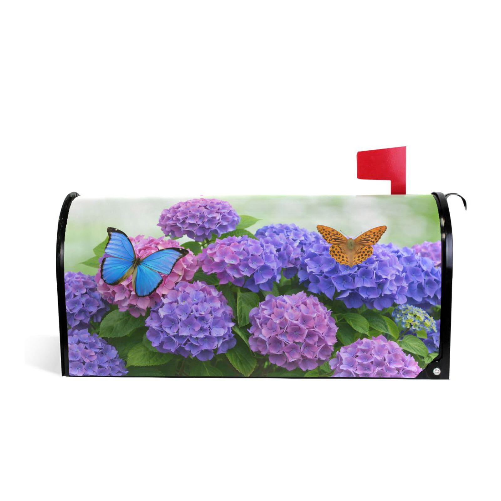 Couverture magnétique pour boîte aux lettres de jardin grand format décor extérieur papillons