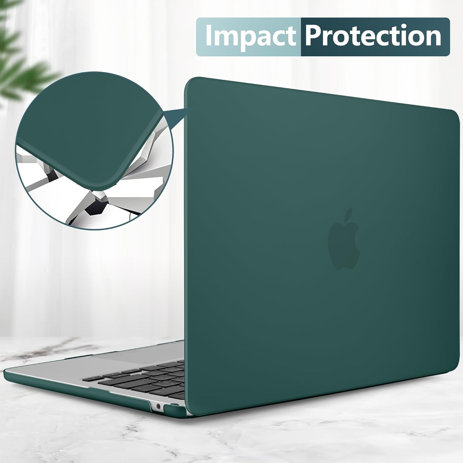 DONGKE Compatible with MacBook Air 13.6 inch Case M4 M3 M2 2025 2024 2023 2022 A3240 A3113 A2681, Plastic Hard Shell & Keyboard Cover for MacBook Air M4 13 inch Case, Matte Teal - Image 6