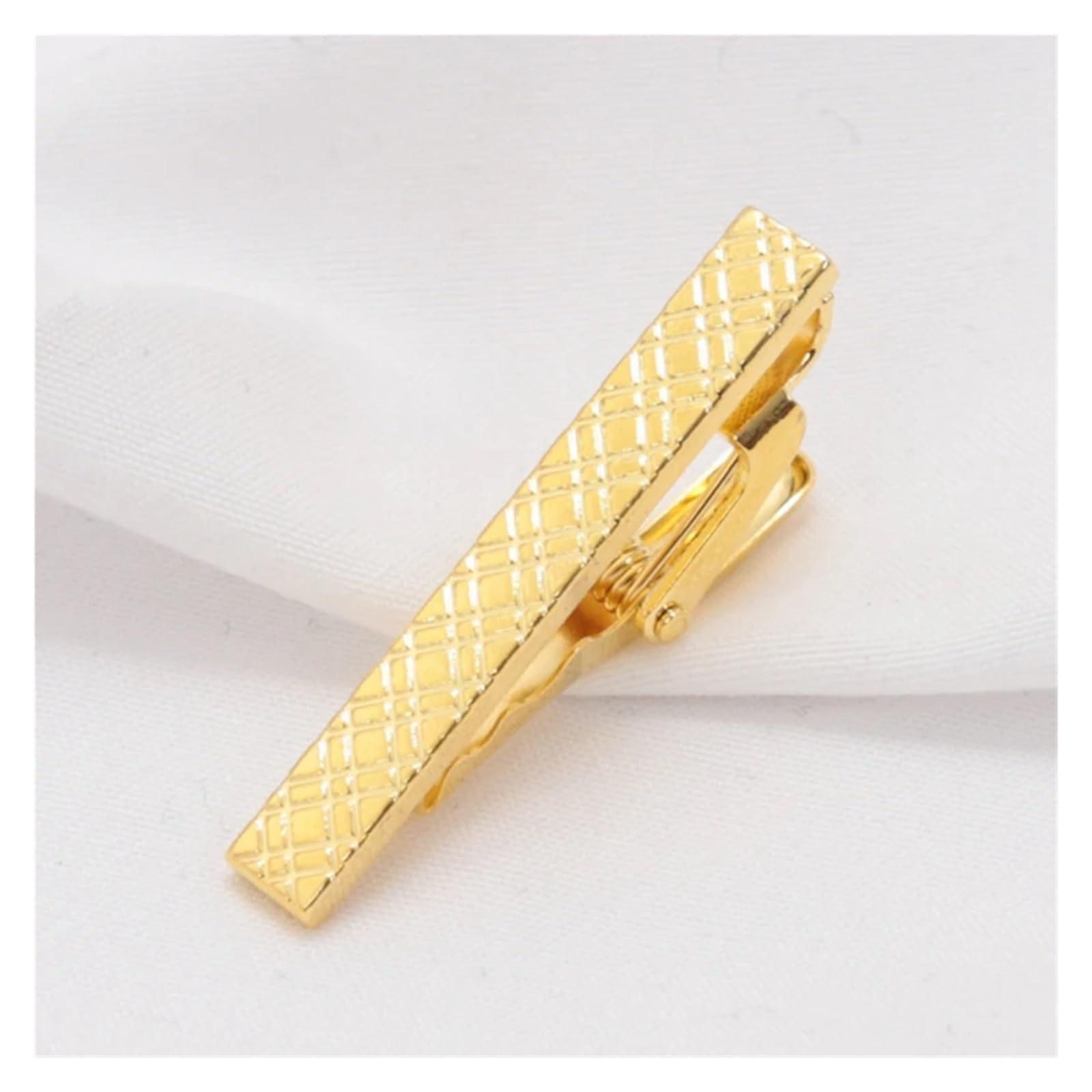 Krawattenklammern for Herren, klassische Krawatte aus Edelstahl, goldfarben, schmaler Kragen