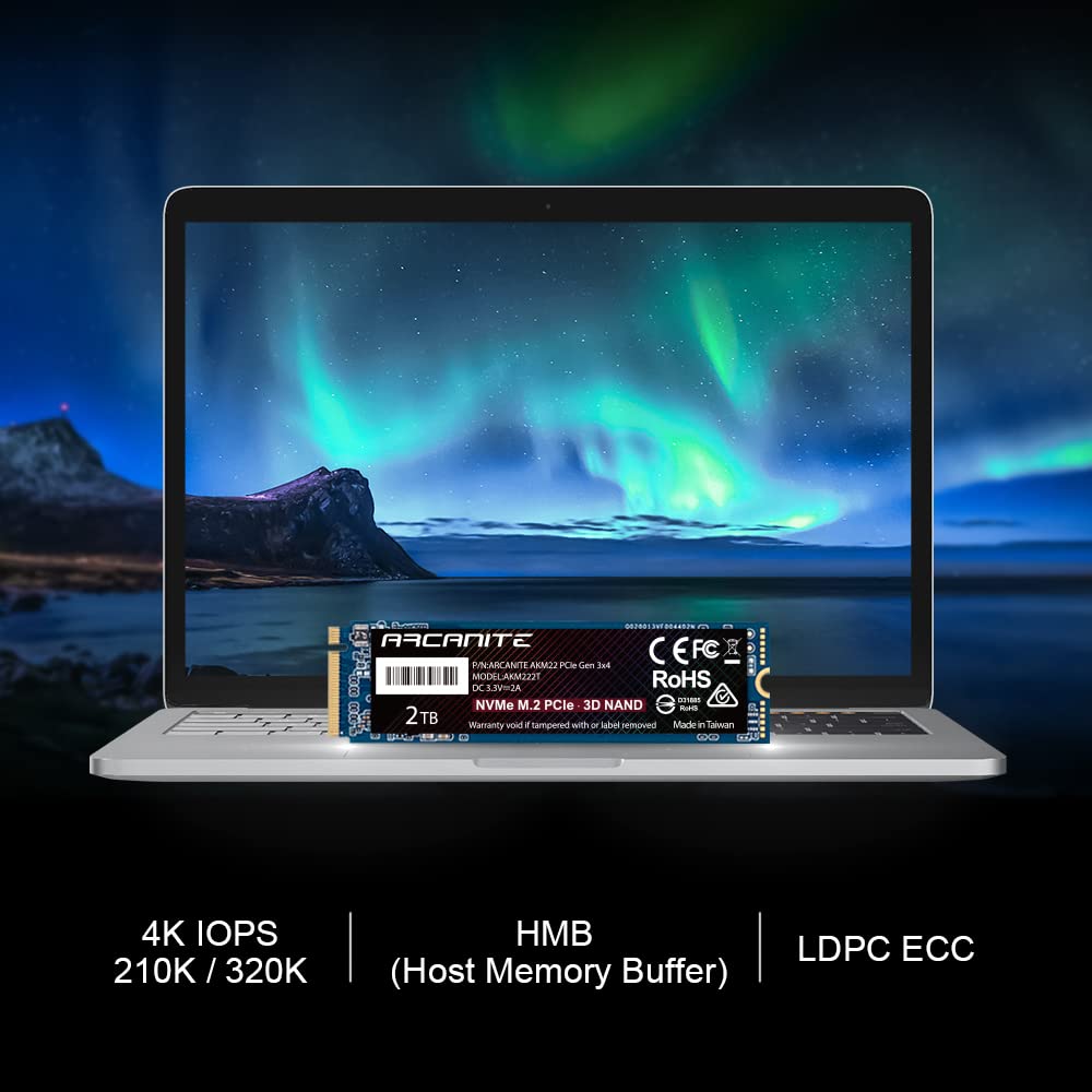 Amazon | ARCANITE SSD 2TB PCIe Gen 3.0 ×4 NVMe 内蔵M.2 2280