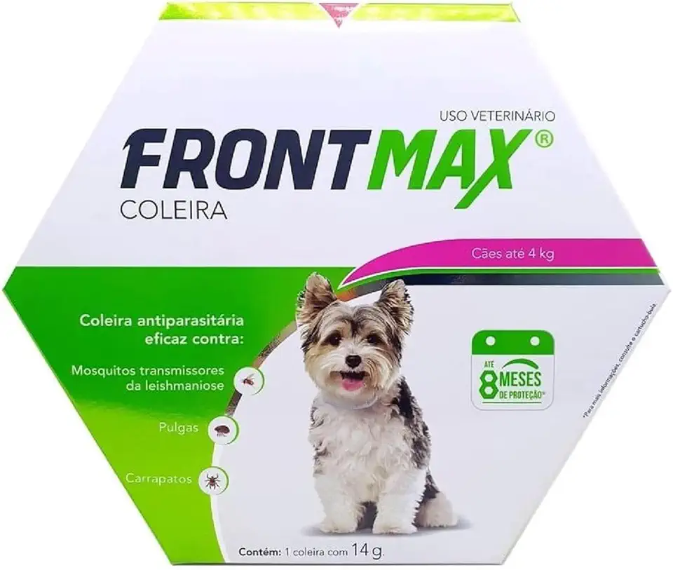 Coleira Antiparasitária Vetoquinol Frontmax para Cães até 4 Kg 14g