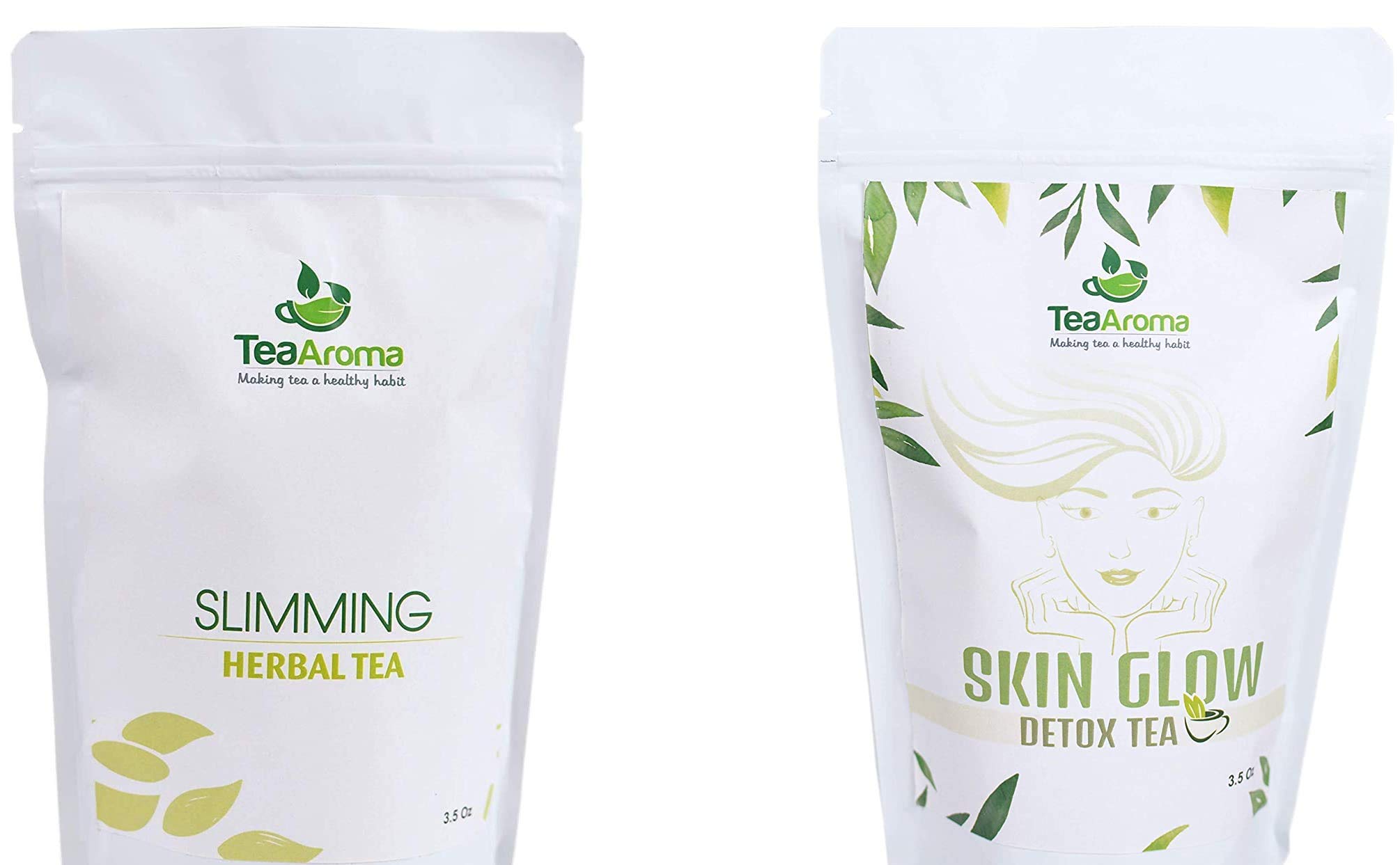 Tea Aroma Weight Management & Detox Combo | 100g Each | Herbal Tea for Detoxification & Healthy Weight Loss | Pack of 2