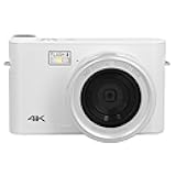 GOWENIC 64 MP Digital Camera, 4K Vlogging Camera with 3 Inch TFT LCD, Auto Focus, 18X Digital Zoom, LED Flash, 10 Effect Modes for Live Streaming and Webcasting (White)
