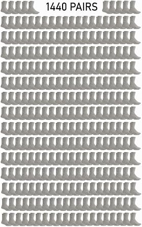 SOCKSNBULK Case Pack of 1440 Pairs Cotton Crew Socks Mens Bulk Wholesale Socks