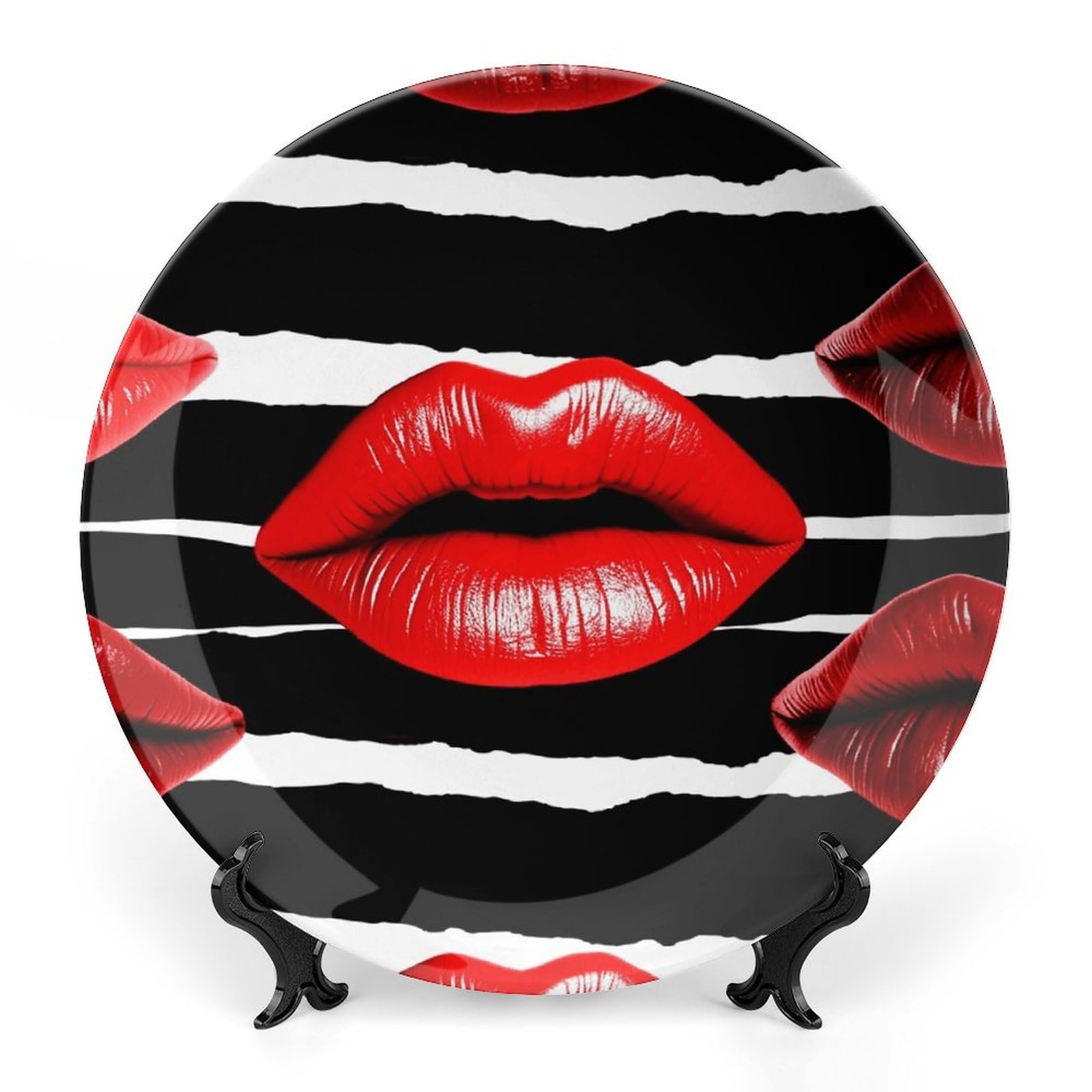 Cuenco De Cerámica En Forma De Labios Rojos - Plato Decorativo Para Caramelos, Joyas O Como Maceta Mini