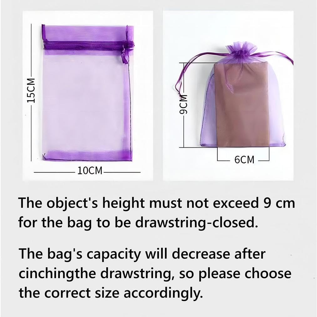 JekyTMP Lot de 350 sacs cadeaux en organza - 10 x 15 cm - Petits sacs cadeaux en organza - Avec cordon de serrage - Pour mariage, Noël, festival, fête (rouge rose)