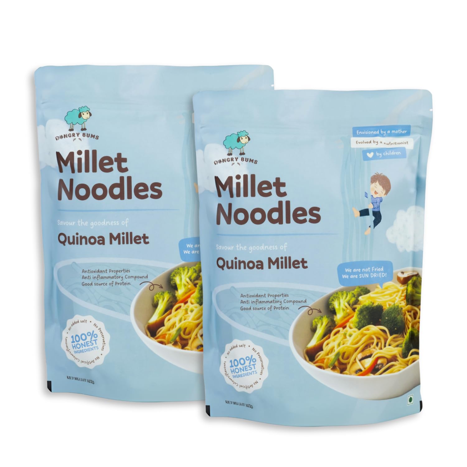 Quinoa Noodles - Pack of 2 (180gm each) | 100% Sun Dried, Non-Fried Vegan Noodles | High in Protein, Fiber, Minerals and Antioxidant | Low GI | No Maida, No MSG, No Preservatives-image-35