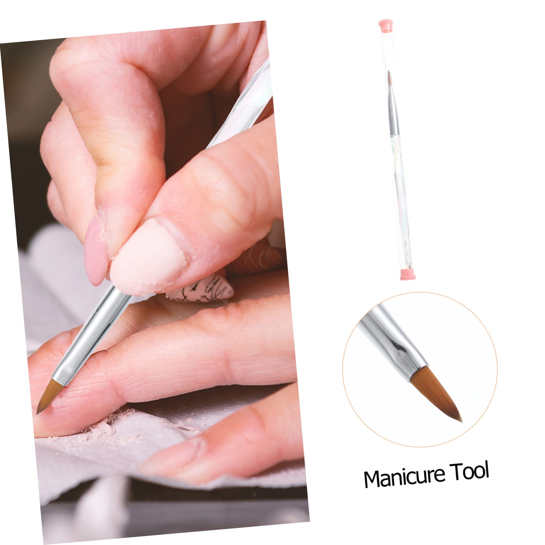 Healeved 3pezzi Pennello Per Nail Art Con Manico Trasparente e Design Unico Strumento Per Pittura Unghie Gel Accessorio Per Unghie Con Setole Flessibili e Assorbimento Potente Per Creazioni