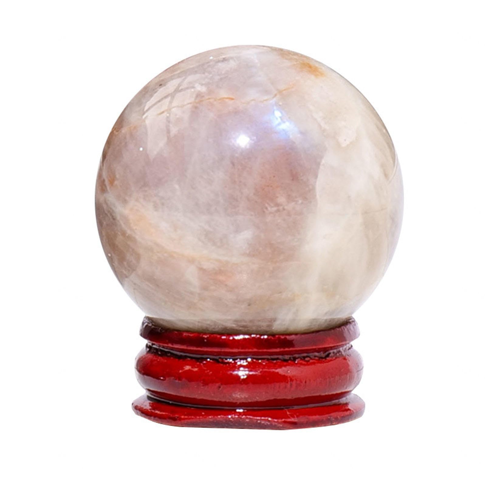 Crystal Sphere Ball Blue Moonstone Crystals Stone Feng Shui Tabletop Sculpture Ornaments Home Office Living Room Desk Decor,55-60mm