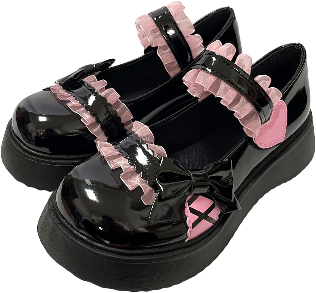 Harajuku Women Platform Mary Jane Shoes - Chunky Heels