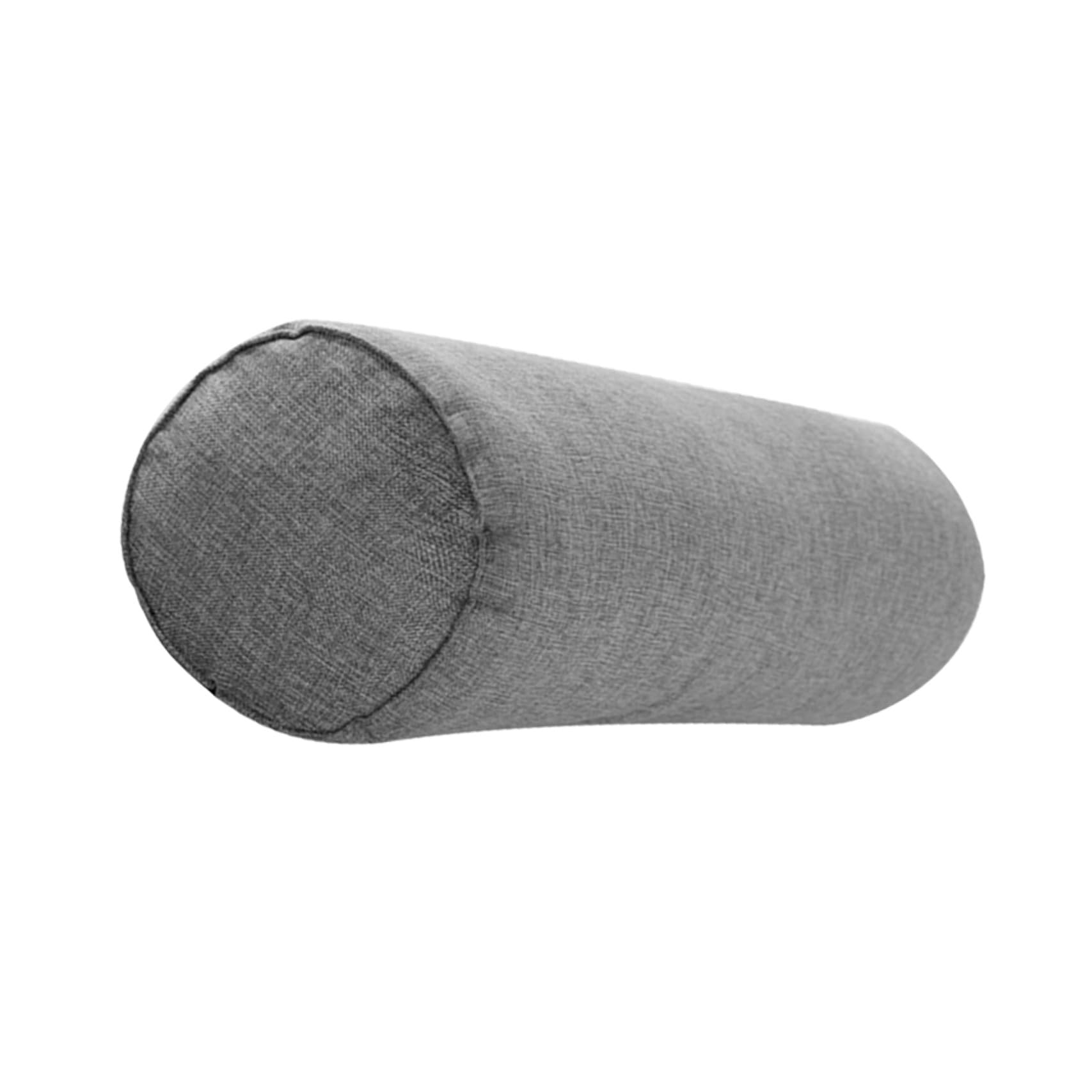 Almohada para masaje de pies Beaupretty cilíndrica de algodón gris 15x40 cm