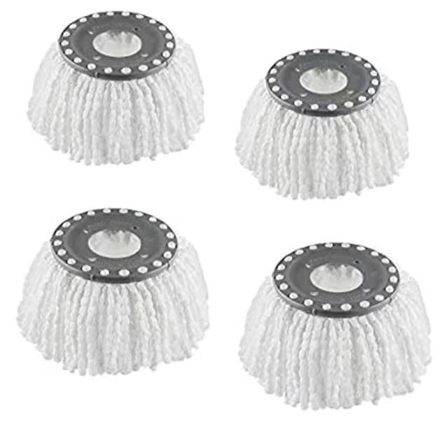 LuckyLee 4 pack 360 Degree Microfiber Spin Mop Replacement Head Bucket Home Cleaner