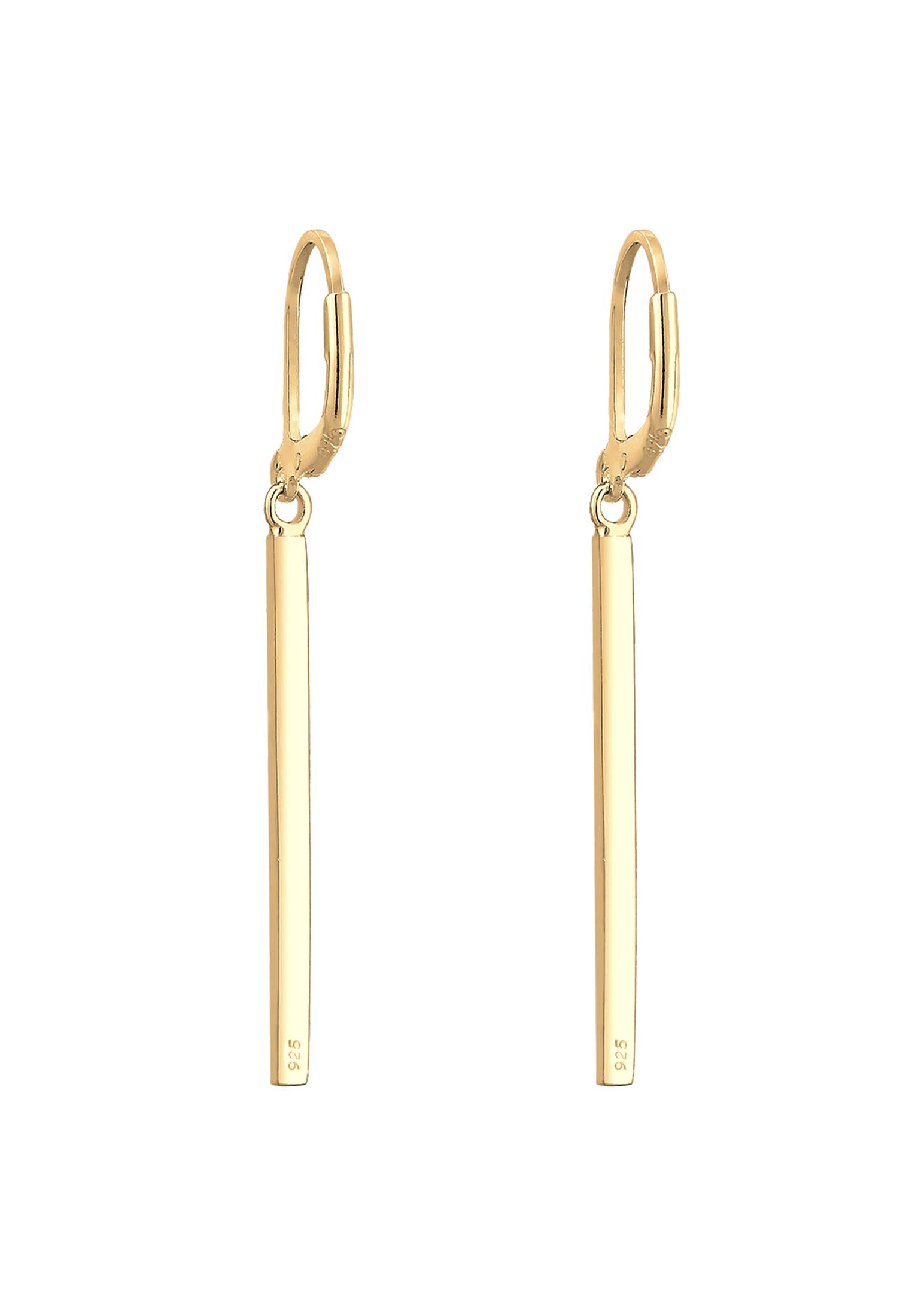 Elli Pendientes Mujeres Pendientes Colgando Geo Barra con Cristales en Plata de Ley 925