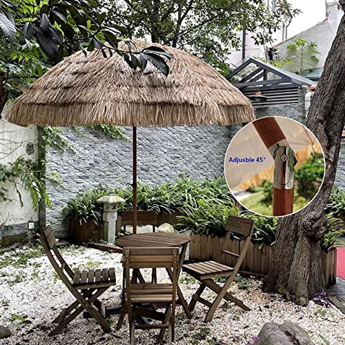 Parasol de patio para restaurantes al aire libre con cubierta de paja 3