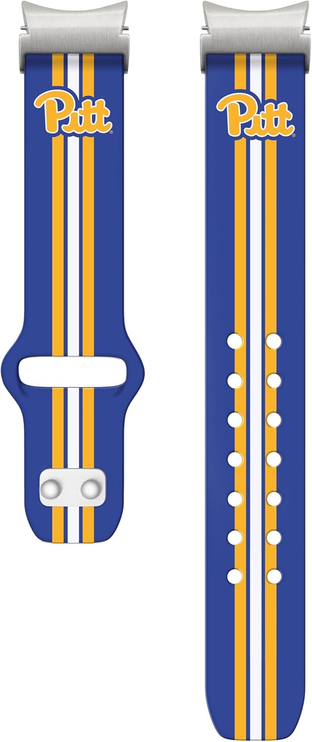 Affinity Bands Pittsburgh Panthers HD Fitted Watch Band Compatible with Samsung Galaxy Watch 4-7 (Short Stripes)