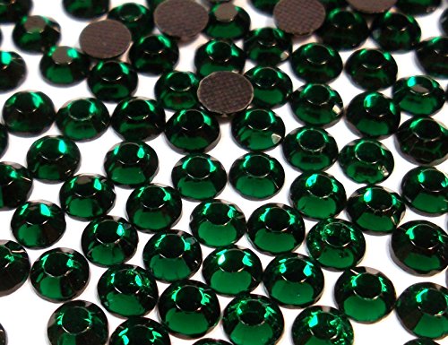 Perlin Hot Fix 6 mm Glass Flat Back Rhinestones SS30 HotFix Round Crystal Gemstones 5.5 - 6 mm (Green Olivine) Pack of 720 - Image 2