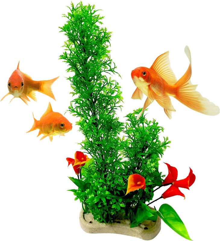 Jainsons Aquarium Decoration Plant, Artificial Plant for Aquarium Fish Tank Decoration, Green Plant with Lovely Flowers | Height: 13.5 inch (B0D2J6L5NV) Amazon Price History, Amazon Price Tracker