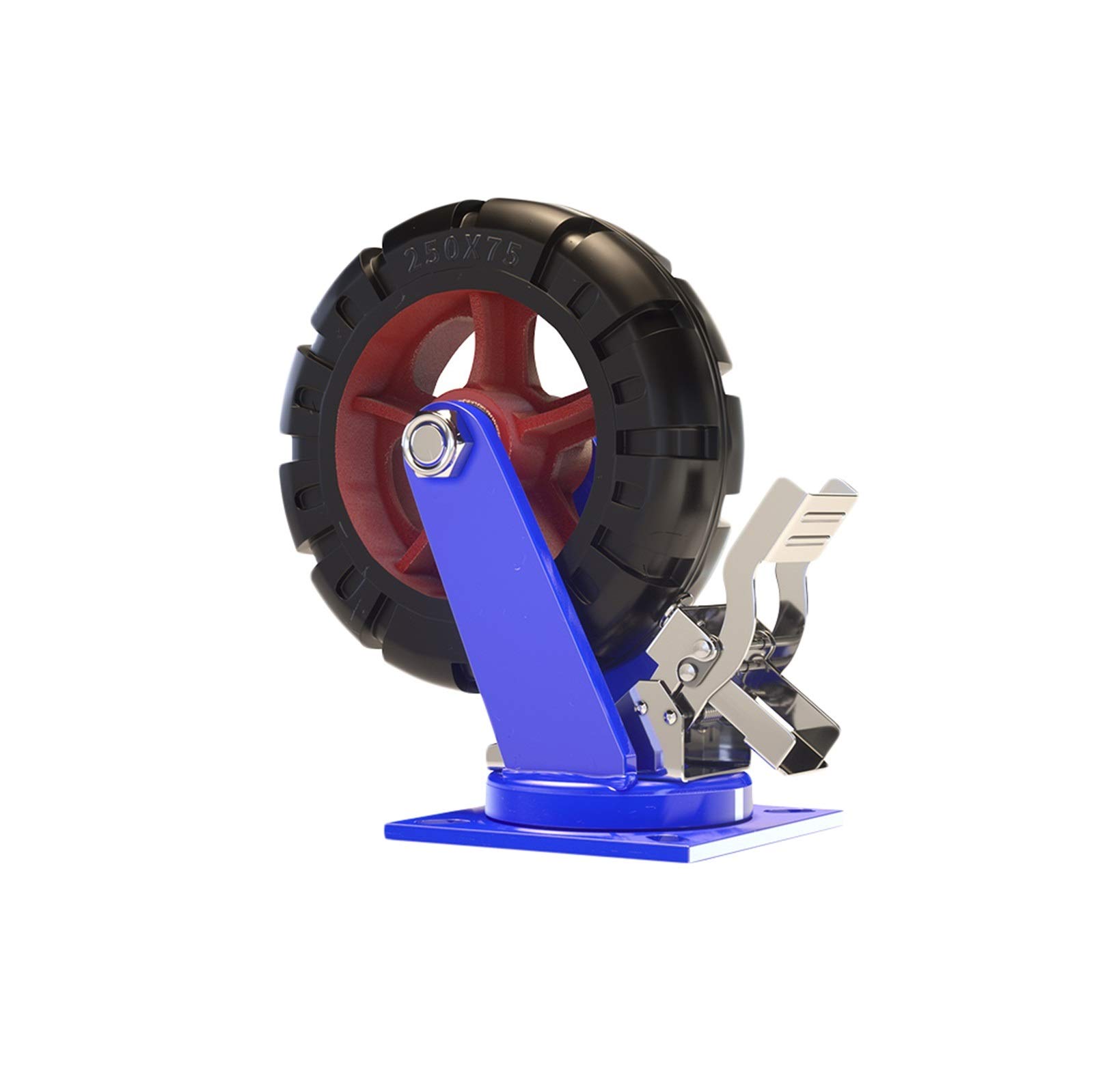Ruota Universale, Gomma Da Cancellare Rotelle Del Freno Assorbimento Degli Urti E Resistenza All'usura Pneumatici Allargati Cuscinetto Staccabile Camion Con Pianale Ruota Del Rimorchio 4/5/6/8 Pollici