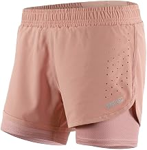 Lixada - Women's 2 in 1 Running Shorts Quick Dry Breathable Active Training