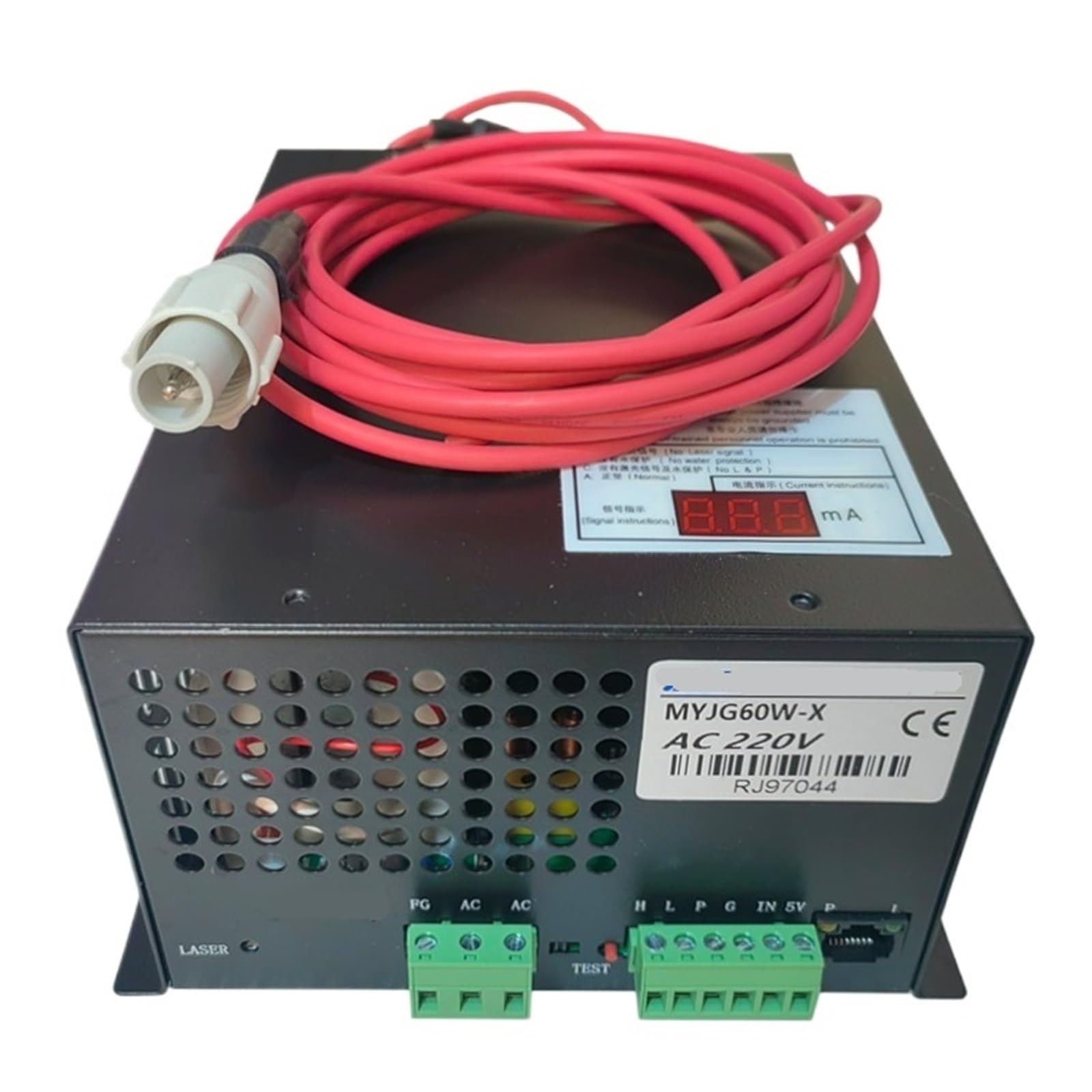 Alimentation MYJG80W laser CO2 bloc de puissance pour graveur et découpeur