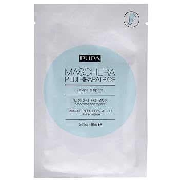 Pupa Milano Repairing Foot Mask - Nourishing Single-Use Sheet Mask - Hydrates Your Feet In Just 15 Minutes - Prevents And Diminishes Signs Of Aging - Paraben-Free - 0.54 Oz, 568244