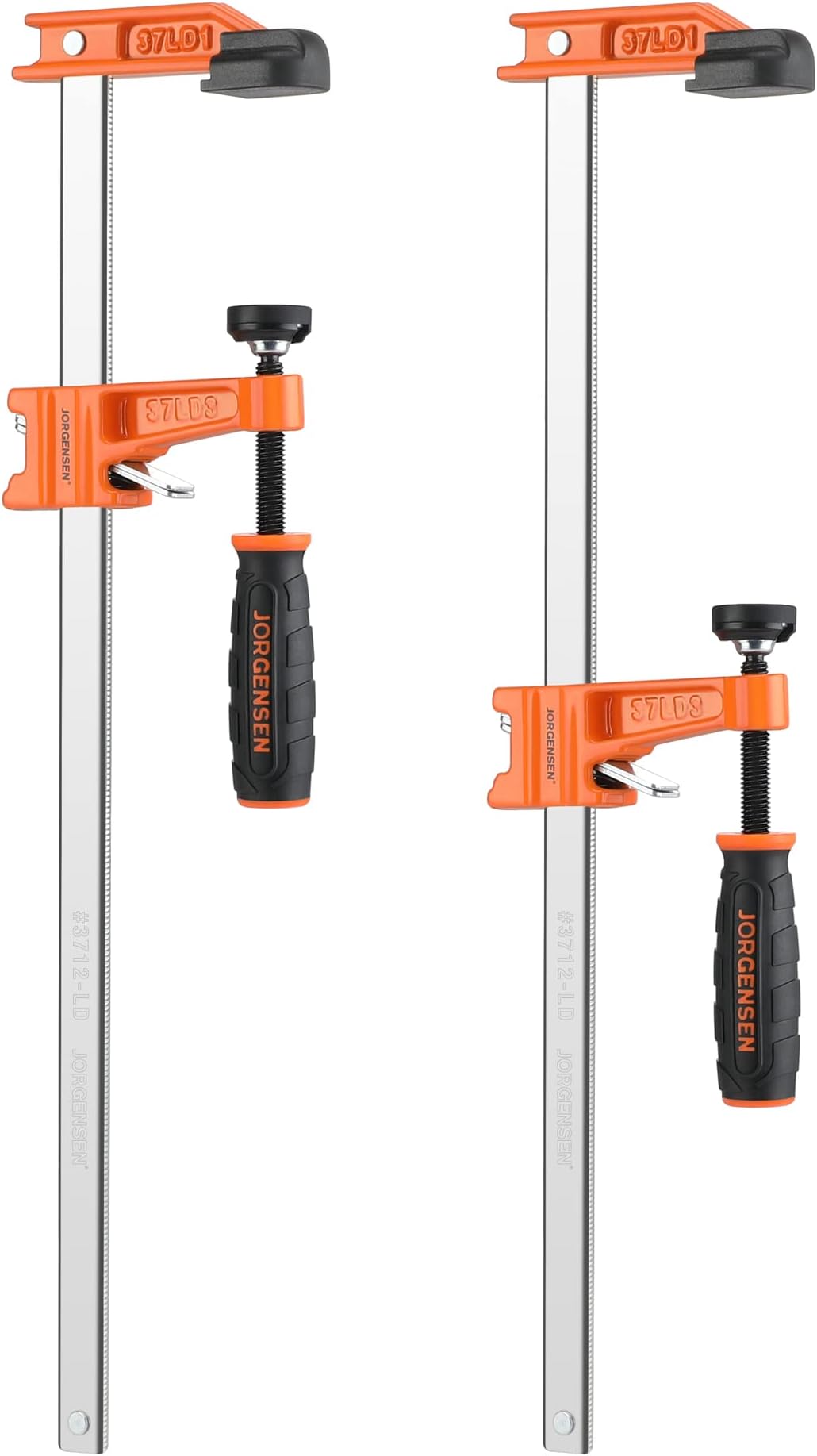 JORGENSEN 300 mm Professional Woodworking Clamps 2 Pack, Quick Release Clamps for Wood, F Clamp Set, Max 136 kg Load Limit