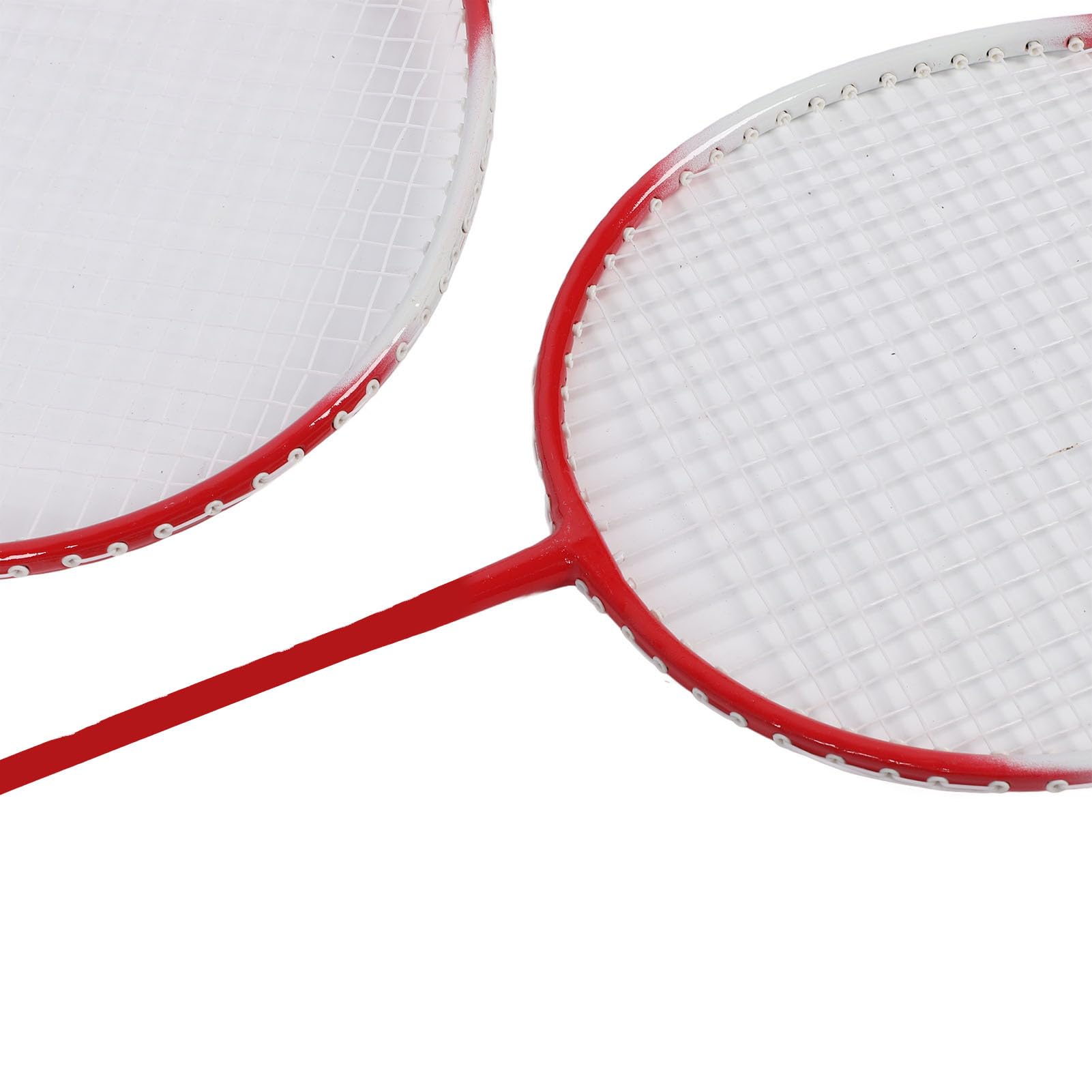 Set di racchette da badminton portatili con design smorzatore di vibrazioni per sport ricreativi e gioco in spiaggia, attacco forte, set da badminton per adulti con