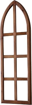 Sintosin Farmhouse Arch Window Frames Wall Decor, 1 PC, 12 X 36 Inches | Burning Finished, Handmade Wooden Wall Art, Hanging for above Bed or Kitchen Hallway Living Room