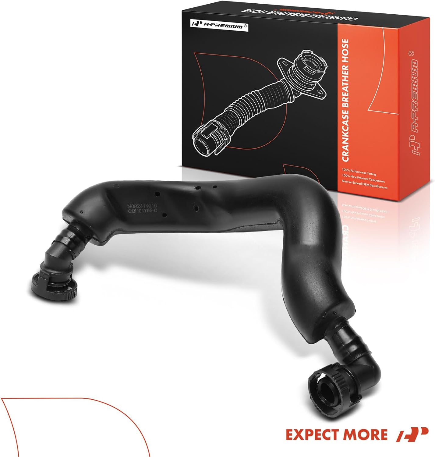 A-Premium Engine Crankcase Breather Hose Compatible with BMW X5 2004-2006m, 545i 2004-2005, 745i 2002-2005, 745Li 2002-2005, 645Ci 2004-2005, 4.4L 4.8L