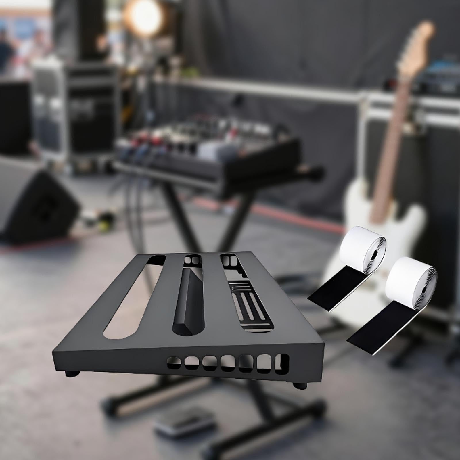 1 Pedaliera per Effetti Chitarra Elettrica Tavola Alluminio Leggera Accessori Pedali Compatibile con Diversi Modelli Adatta per Prove Studio Musicisti, S