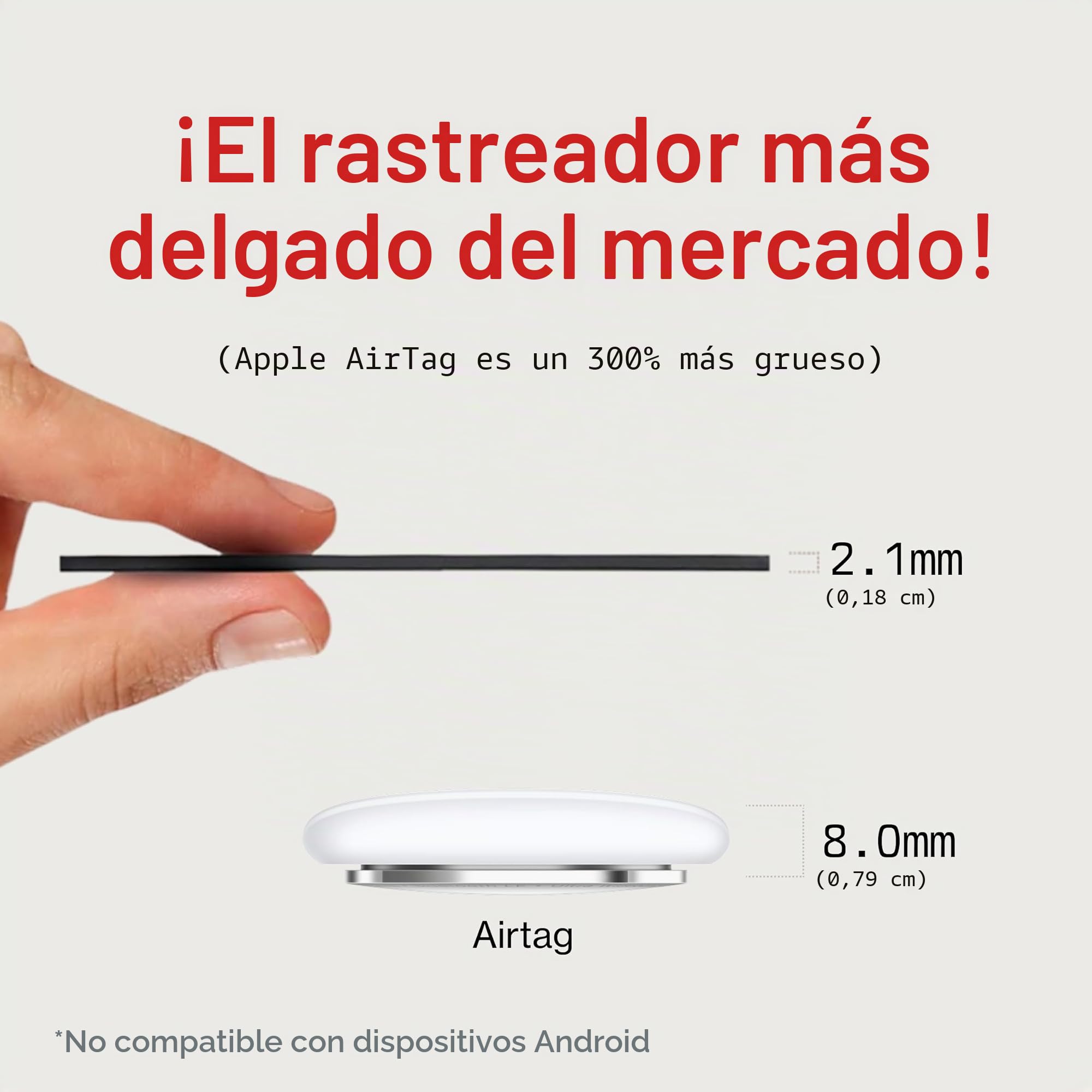 KeySmart SmartCard - Tarjeta de Seguimiento de Cartera, Compatible con Apple Find My App, buscador de artículos GPS Delgado Recargable para Etiqueta de Equipaje, Dispositivos de rastreo GPS
