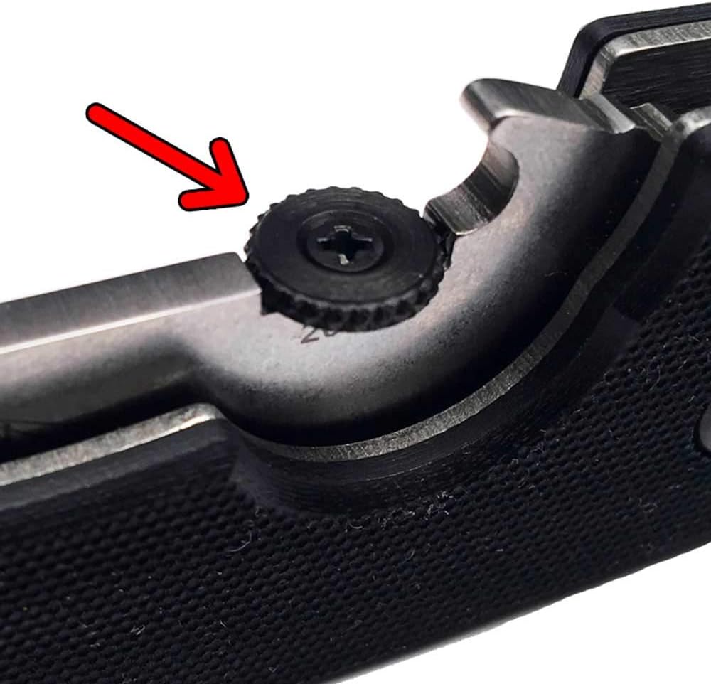 Thumb Button w/Screw Black for Emerson Knives