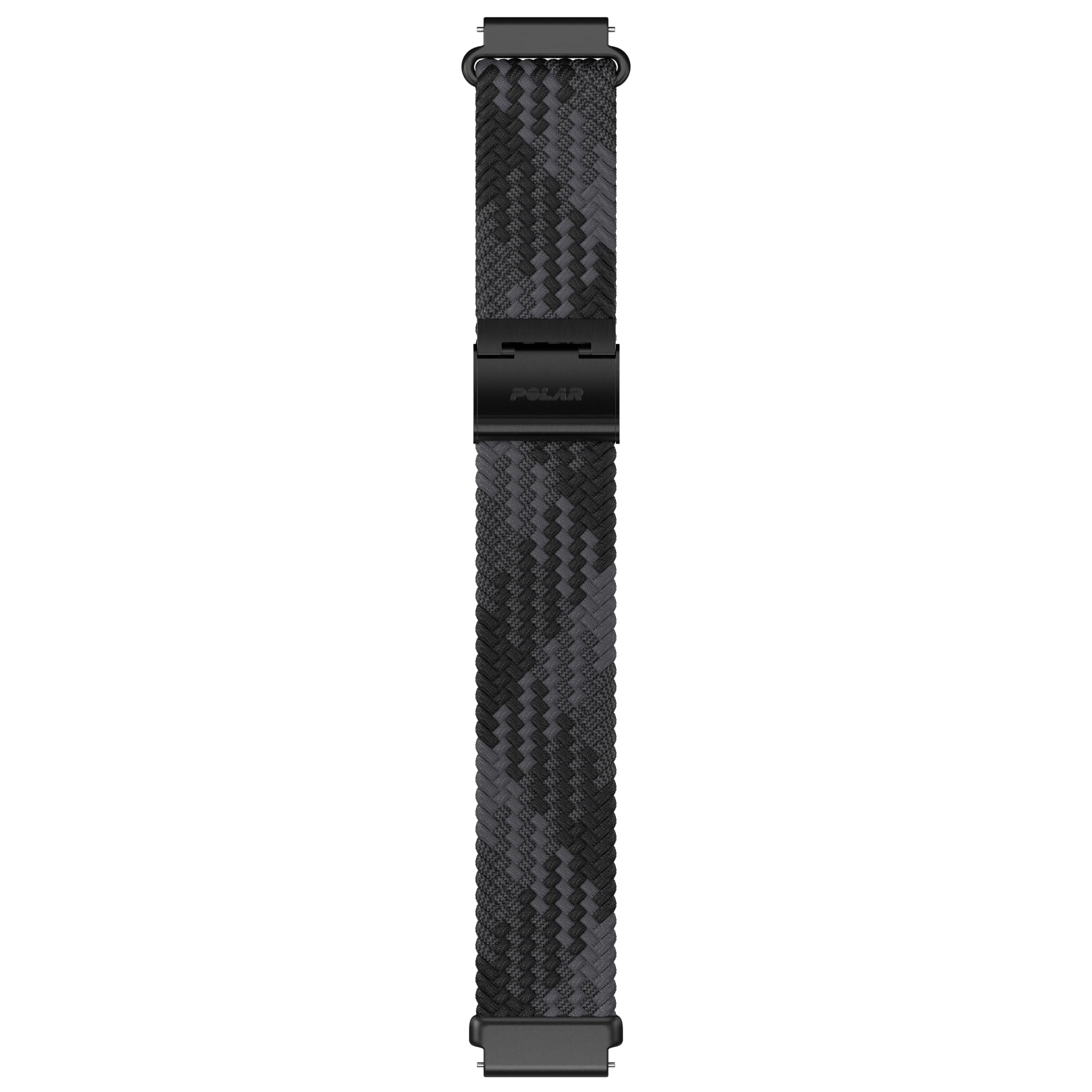Polar Correa de Hilo Trenzado Negra, 20mm, Talla S/L, Cómoda y Estilizada para Reloj Deportivo