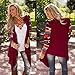 DREAGAL Ladies Geometric Print Drape Front Cable Cardigan Wine Red X-large