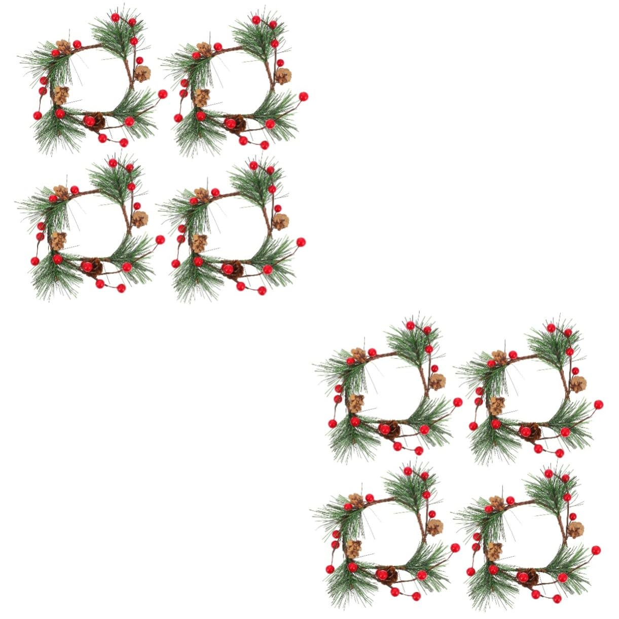 Bougie guirlande anneau Noël Zerodeko pour habiller vos bougeoirs de fête facilement