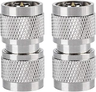 Sanpyl Conector adaptador de antena coaxial RF tipo N, conector macho para macho tipo N para antenas, equipamento de LAN sem fio, cabo coaxial, antena externa de rádio Wi-Fi